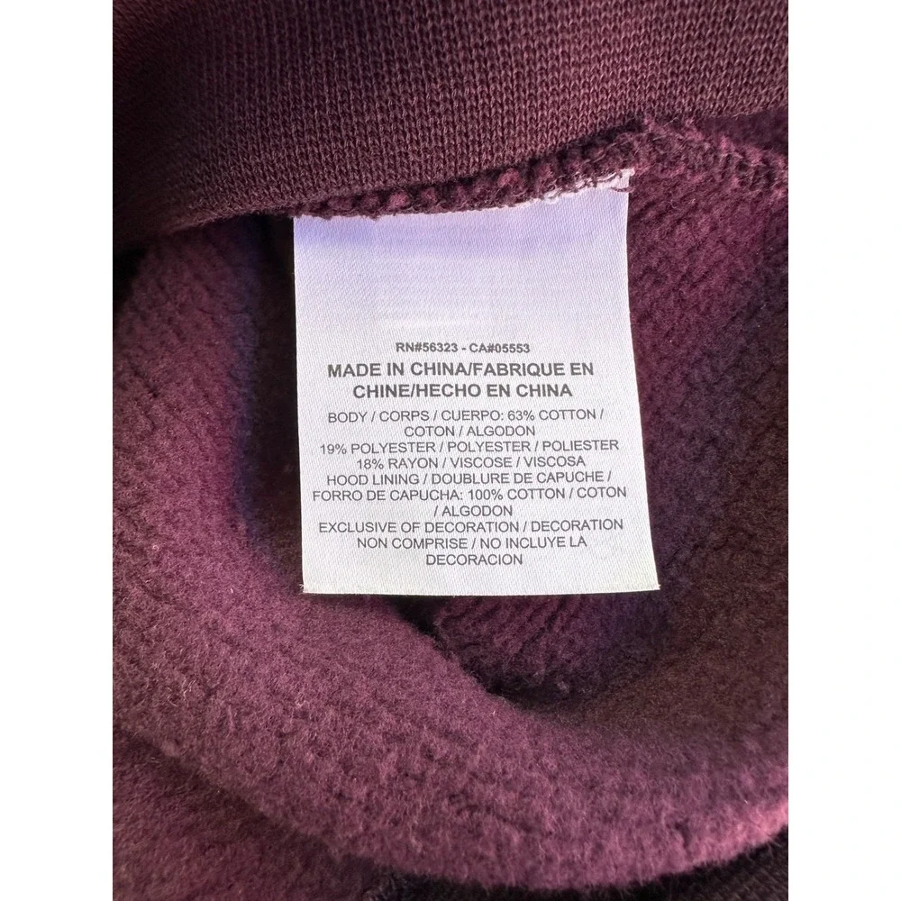 Nike Hoodie Womens M Fleece Rally Funnel Neck Hoodie Sweatshirt Purple Pockets‎
